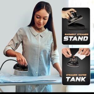 Econour 2-in-1 Mini Travel Iron & Steamer with temperature control, light indicator, and non-stick soleplate. Compact, portable, and ideal for travel, crafting, quilting, sewing, and handcraft project - Image 5