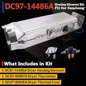 Dryer Heating Element Assembly Fit for Sam/sung DV422EWHDWR/AA DV42H5000EW DV419AEW/XAA DV42H5200EF/A3 DVE50M7450W DV395ETPASU/A1 DV365ETBGWR/A3 DV448AEP/XAA DV350AEW DV405ETPASU/AA DV395ETPASUA1 - Image 2