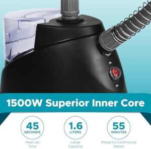 Steam & Go - The Rival Handheld Steamer - Upright Fabric Steamer for Clothes, Garments, Curtains, Bedding & Upholstery - Quick-Heating Foldable Steam Iron with Adjustable Pole Hanger & Detachable Tank - Image 2