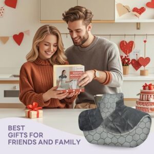 HOMLYNS Graphene Heating Pad for Neck and Shoulders, Birthday Gifts for Her Him Women Mom Wife Men Dad, 2.2lb Weighted Neck Heating Pad for Back Pain Relief, 10 Heat Levels & 4 Timer Settings - Image 7