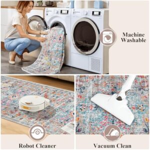 Pauwer Boho Hallway Runner Rug 2x5 Washable Entryway Area Rugs Non Slip Farmhouse Vintage Floor Mat Carpet Runner for Hallways Laundry Room Kitchen Bathroom Bedroom - Image 5