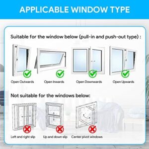 Portable Air Conditioner Window Seal, 500CM (197'') AC Casement Window Seal Kit, Hot Air Stop Air Exchange Guards with Zip and Adhesive Fastener Works with Tumble Dryer, Keep House Cool - Image 4