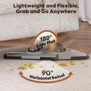 TECBOT Cordless Vacuum Cleaner, 12000 Pa Powerful Stick Vacuum with Brushless Motor, LED Touch Display, 30 Mins Long Runtime, Self-Standing Lightweight Vacuum for Hard Floor Carpet Hair, Gray - Image 4