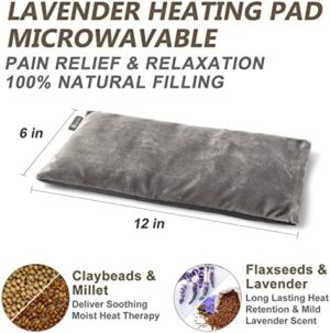 Microwave Heating pad with Washable Cover 6 * 12" Microwavable Heat Pad for Neck Shoulder, Cramps, Back Pain Relief, Warm Compress Bean Bag Moist Heat Pack for Muscles, Joints, 2 Pack - Image 2