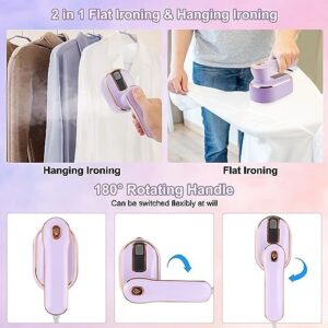 Travel Steamer Iron for Clothes, 1000W Handheld Portable Steamer, 10s Fast Heating Up 180° Rotary Small Size Garment Steamer Iron, Mini Steam Iron for Home, Dorm, Travel Essentials - Image 4