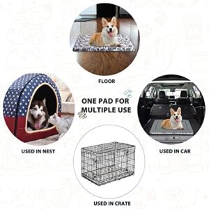 VANKEAN Dog Crate Pad Bed Mat Reversible (Warm & Cool), Soft Pet Sleeping Mat Dog Bed for Crate Suitable for Small to XX-Large Dogs and Cats, Machine Washable Crate Beds, Grey Stone Pattern - Image 5