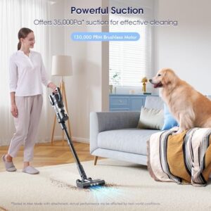 Cordless Vacuum Cleaner, 35kPa Powerful Suction Max 50min Runtime, Stick and Handheld Vacuum, Lightweight Vacuum Cleaners for Home, Carpets, Hard Floor, Pet Hair, Cars - Image 2