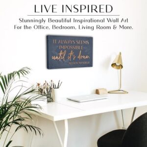 Inspirational Wall Art Canvas Poster for Bedroom, Office, Living Room - Framed Canvas - 10 x 16.5 Inch Motivational Print - Image 2