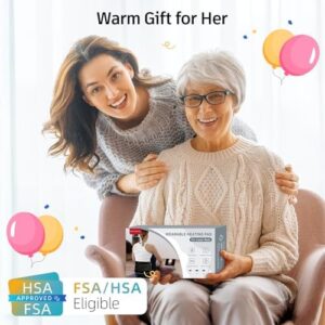 Comfytemp Cordless Heating Pad with Massager for Back Pain Relief, Portable Lower Back Massager FSA HSA Eligible Wearable, Mothers Day Gifts, Birthday Gifts for Women Men Mom Dad, 3 Heat, Auto-Off 58" - Image 5