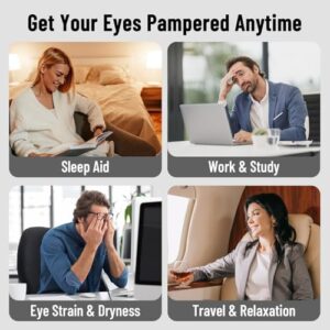 Cordless Heated Eye Mask for Dry Eyes, Eye Mask for Dry Eyes, Washable Eye Heating Pad, Electric Warm Eye Compress Moist Heat, Gifts for Women Men (Blue Grey) - Image 6