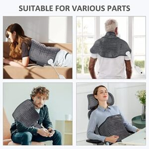 Snailax Heating Pad for Back Pain Relief, FSA HSA Eligible Electric Heat Pad for Period Cramps, Neck, Shoulders, Heated Pad with Adjustable Strap, 6 Heat Levels, Auto Shut Off, 16”x24”,Washable,Gifts - Image 7
