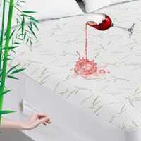 Parkdeny Twin Mattress Encasement, Waterproof Rayon from Bamboo, 3D Air Fabric, Breathable Cooling Cover, 5-13 inch Deep