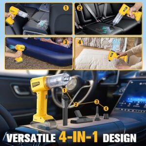 Cordless Mini Handheld Vacuum Cleaner for DeWalt 20V Battery, 23KPa Handheld Electric Power Vacuum Cleaner, Portable for Hardwood Floor Carpet Pet Hair Car Office(No Battery) - Image 6