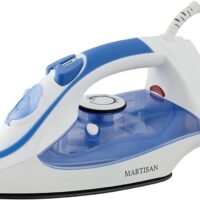 MARTISAN Steam Iron for Clothes, Non-stick Soleplate Iron, Variable Temperature and Steam Control, Self-Cleaning Function, Normal Size, Blue,