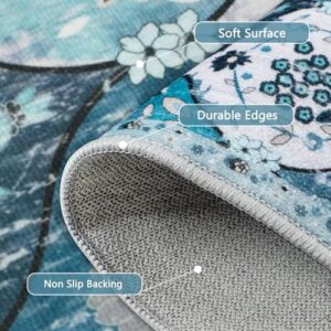 Falflor Kitchen Rugs Sets of 3 Washable Kitchen Mats for Floor Non Slip Kitchen Rug and Mats Moroccan Trellis Kitchen Runner Rug Floor Carpet for Hallway Bathroom - Image 3