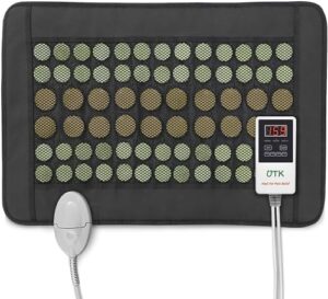 UTK Heating Pad for Back, Far Infrared Natural Jade and Tourmaline Heating Pad, Mothers Day Gifts for Women Mom, FSA HSA Eligible, Auto Shut Off, Memory Function, Included Travel Bag, 23.5×16"