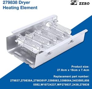 ZERO 279838 Dryer Heating Element 3977767 3392519 Thermostat Fuse Kit 3977393 Thermal Fuse & 3387134 Dryer Thermostat for whirlpool kenmore roper maytag estate Inglis crosley amana kitchenaid parts - Image 3