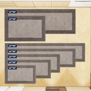 Machine Washable Kitchen Rug 24" x 67", Non Slip Kitchen Mat for Floor, Absorbent Entrance Runner Rug for Bedroom, Hallway, Bathroom, Door (Roll Packing) - Image 4