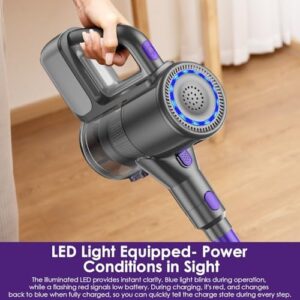 Cordless Vacuum Cleaner, 40KPA/35Mins, Green LED Light, Lightweight Stick Vacuum Self-Standing, Vacuum Cleaners for Home Handheld Vacuum for Pet Hair, Carpet, and Hard Floors, U8 - Image 6