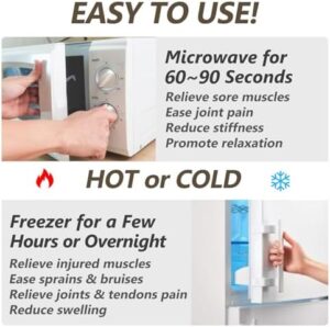 Microwave Heating pad with Washable Cover 6 * 12" Microwavable Heat Pad for Neck Shoulder, Cramps, Back Pain Relief, Warm Compress Bean Bag Moist Heat Pack for Muscles, Joints, 2 Pack - Image 5