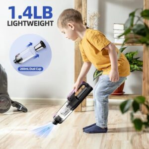 Cordless Handheld Vacuum Cleaner, 18000Pa 2 in 1 Car Vacuum Cleaner&Air Duster, 130W Brushless Motor with 7800mAh Battery, LED Light and Multi-Nozzles, Portable for Car, Home, Office, Pet - Image 7