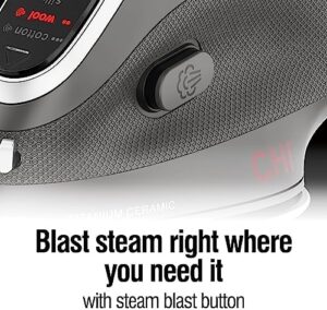 CHI Mini Steam Iron for Clothes, Sewing, Crafting and Travel with Titanium Infused Ceramic Soleplate, 1000 Watts, XL 10’ Cord, 3-Way Auto Shutoff, Portable, Vacation Essentials, Black (13120) - Image 6
