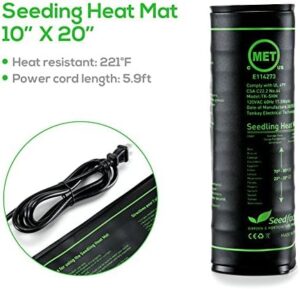 MET Certified 2 Pack Seedling Heat Mat, Seedfactor Waterproof Durable Germination Station Heat Mat, Warm Hydroponic Heating Pad for Indoor Home Gardening Seed Starter(10" X 20") - Image 4