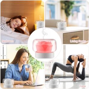 Essential Oil Diffuser Humidifier 2-in-1 Cool Mist Aromatherapy Diffuser with 7 Colors Night Lights Waterless Auto-Off Humidifier for Home Bedroom Office Yoga (White) - Image 6