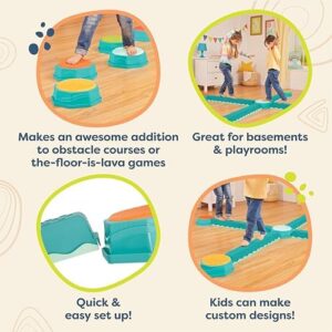 B. Toys – Balance Beam for Kids – Interlocking Balancing Beams – 5 Sensory Pads & 8 Beams – Active Play for Toddlers, Kids – 3 Years + – Balance & Build Set - Image 5