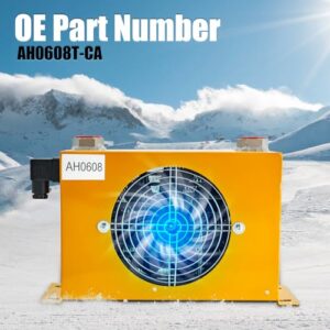 AH0608T-CA 12VDC Hydraulic Oil Cooler 60L/min 48W Hydraulic Air Cooler Air Cooled Oil Radiator Heat Dissipation Low Noise and Power Usage - Image 3