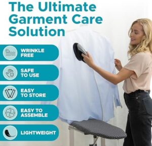 Steam & Go - All-in-One Garment Steamer and Iron, Pressurized Steamer For Clothes with Ironing Board and Clothing Hanger, Steam Iron Fabric Steamer for Wrinkles and Creases, Chemical-Free - Image 6