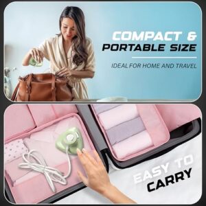 Econour 2-in-1 Mini Travel Iron & Steamer with temperature control, light indicator, and non-stick soleplate, Compact, portable, and ideal for travel, crafting, quilting, sewing, and handcraft project - Image 4