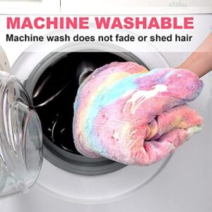 Glow in The Dark Blanket Unicorns Gifts for Girls,Toys for 2 3 4 5 6 7 8 9 10 Year Old Girl Gifts,Soft Kids Blankets for Christmas Halloween Birthday Valentines Gifts,50"x60" - Image 5