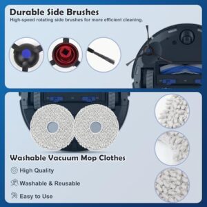 20 Pack T30S Replacement Accessories Kit Compatible with ECOVACS T30S / T30S AI / T30S Care Robot Vacuum, 1 Main Brushes, 4 Side Brushes, 4 Mop Cloth Pads, 4 HEPA Filters, 6 dust bags,1 Tool - Image 6