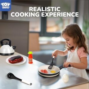 STEAM Life Kids Play Kitchen Accessories, Play Food Sets for Kids Kitchen, Kids Pots and Pans Set, Kitchen Toys, Toy Kitchen Accessories, Toy Kitchen Sets, Kids Kitchen Accessories, Cooking Set Kids - Image 5