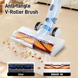 Cordless Vacuum Cleaner for Home - Lightweight, 30Kpa Stick Vacuum Clean with Rechargeable Battery, Max 45Mins Runtime, 8 in 1 Handheld Vacuum for Hardfloor & Carpets Pet Hair, White - Image 7