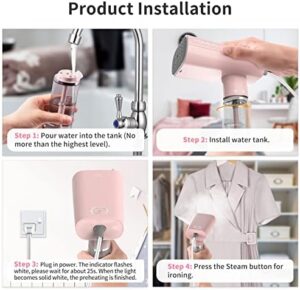 Clothes Steamer Travel, HOMEASY Steamer for Clothes Garment Steamer Portable Iron Clothes Steamer Fabric Wrinkle Remover with Fast 25s Heat-up Detachable Water Tank - Image 7