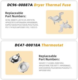DC97-14486A Dryer Heating Element for Samsung DV42H5000EW/A3 DVE45R6100C/A3 DV431AEP/XAA DVE50M7450W/A3 DVE45N5300V/A3 DV210AEW/XAA DV48H7400EW/A2 DV50F9A7EVW/A2 by APPLIANCEMATES - Image 6