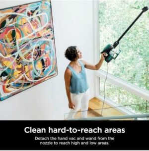 Shark Corded Stick Vacuum, Ultra-Lightweight, Swivel Steering, Powerful Deep-Cleaning, Floor-to-Ceiling Versatility, Converts to a Handheld Vacuum, Carpets & Hardfloor, Green, CS110EM - Image 4