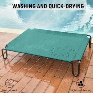 pettycare Elevated Outdoor Dog Bed - Dog Cots beds for Medium Dogs, Waterproof Raised Dog Bed Easy to Assemble, Cooling Elevated Dog Bed with Teslin Mesh, Durable, Non Slip, Up to 40 lbs,Green - Image 6