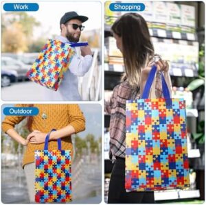 Teling 30 Pack Autism Awareness Gift Bag Bulk Reusable Tote Bags with Handlefor Holiday Autism Event Party Supplies - Image 5