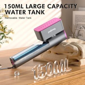 Travel Steamer for Clothes - Dual Voltage 100V-240V Handheld Steamer & Iron 2 in 1, LED Display, 15s Heat Up, 150ml Large Water Tank, Travel Size Perfect for Global & Europe Travel - Image 6