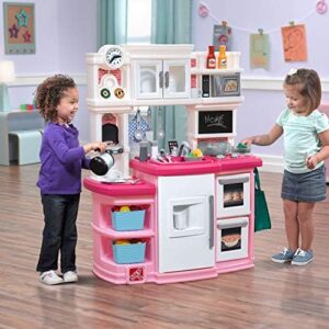 Step2 Great Gourmet Kids Kitchen Playset, Indoor/Outdoor Kitchenette, Interactive Play with Lights and Sounds, Made of Durable Plastic, Includes 33 Piece Toy Accessories, Toddlers 3+ Years Old, Pink - Image 4