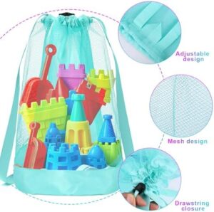 Beach Toy Bag,6pcs Mesh Travel Sand Toys Backpack for Sandbox Buckets,Beach Vacation Essentials for Kids,Shell Collecting Bag Shelling Tools,Beach Must Haves Sand Box Toys Seashell Bags - Image 4