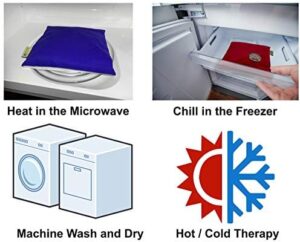 KOYA Naturals Heating Pad Microwavable - Cherry Pit/Stone/Seed Pillow Heat Pack for Neck, Muscles, Joints, Stomach Pain, Menstrual Cramps - Warm Compress Neck Wrap - Moist Heat Therapy (Henna Red) - Image 7