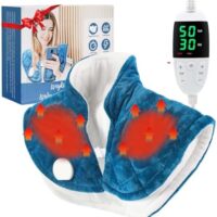 Heating Pad for Neck Shoulder, 5 Heat Setting 2H Auto Off 2.4lb Weighted Large Heating Pad for Pain Relief, Gifts for Women Men Mom Dad Parents Birthday Valentine's Day Gift