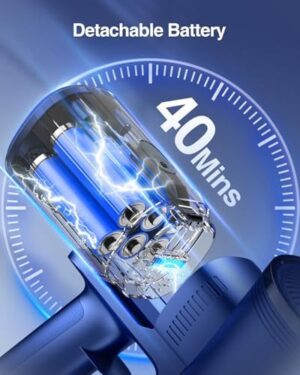 Cordless Vacuum Cleaner, 35Kpa Vacuum Cleaners for Home, Lightweight Household Stick Vacuum Cleaner, LED Display, Rechargeable, Handheld Vacuum for Pet Hair Carpet Hardwood Floor, AS2208 - Image 4