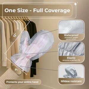 Garment Steamer Gloves for Steaming Clothes – Grey Steam Mitt Protects Against Heat – Flexible Hand Mitten for Steam Iron – Ironing Accessories – Waterproof Steamer Mitt Glove (1 Pair) - Image 4