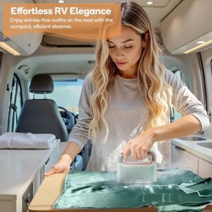 Newbealer Smart Steam Iron for Clothes - 1200W Professional-Grade Turbo Steam, 3 Steam & 3 Dry Heat Modes, 45s Heat-Up, 6oz Tank, Auto-Off, Nonstick Ceramic Soleplate for Home, RV & Hotel (120V Only) - Image 2