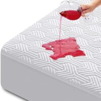 HYLEORY Full Size Waterproof Mattress Protector Viscose Made from Bamboo Cooling Mattress Pad Cover Breathable Soft 3D Air Fabric Noiseless Washable Fitted Sheet with Deep Pocket Up to 21"